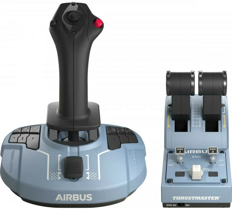 Joystick Thrustmaster TCA Officer Pack AIRBUS Edition për PC, 12 butona, USB, zi/blu