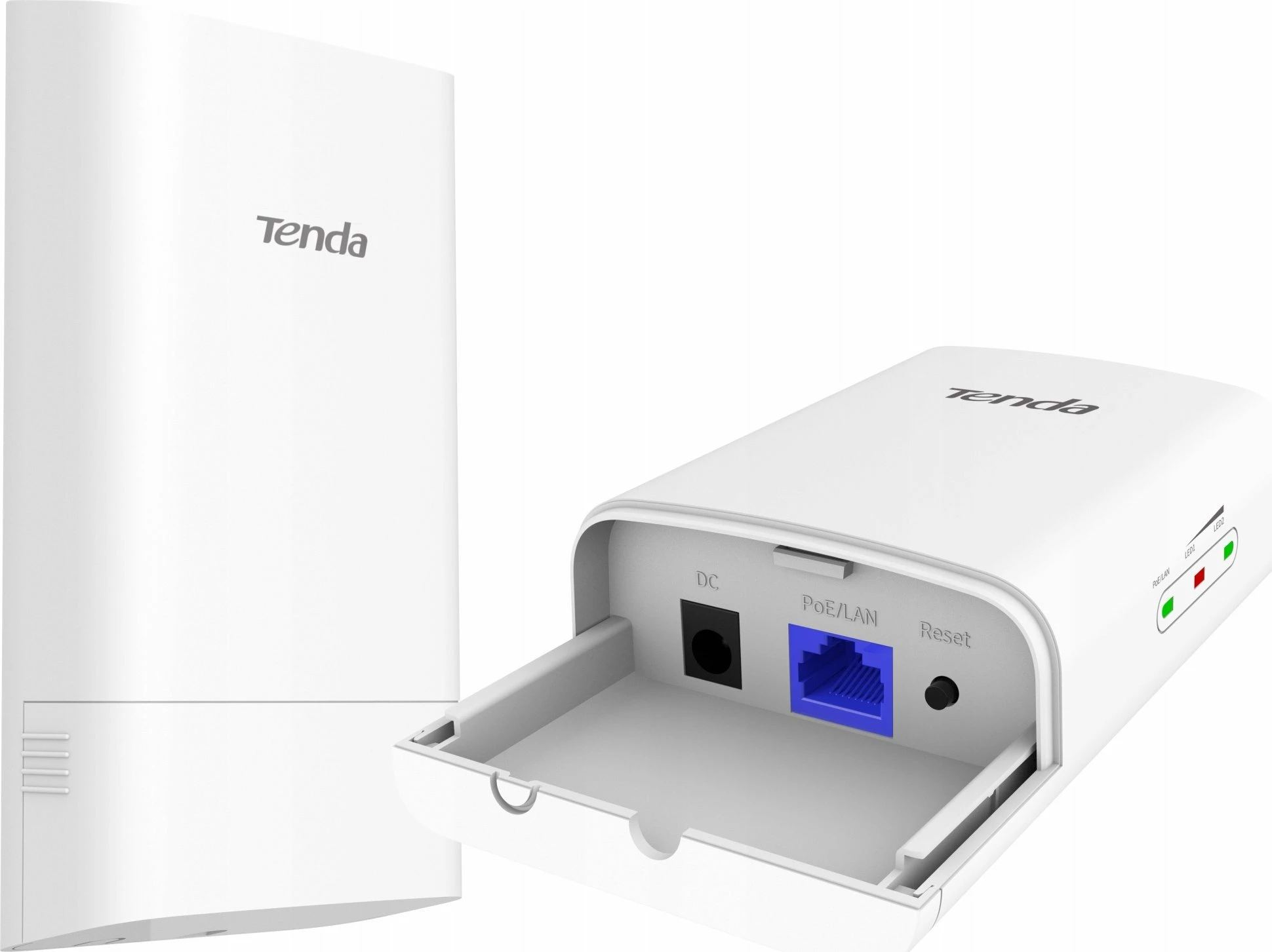 Access Point Tenda O1-5G 5GHz 867Mbps 9dBi me PoE, e bardhë, set me injektor PoE