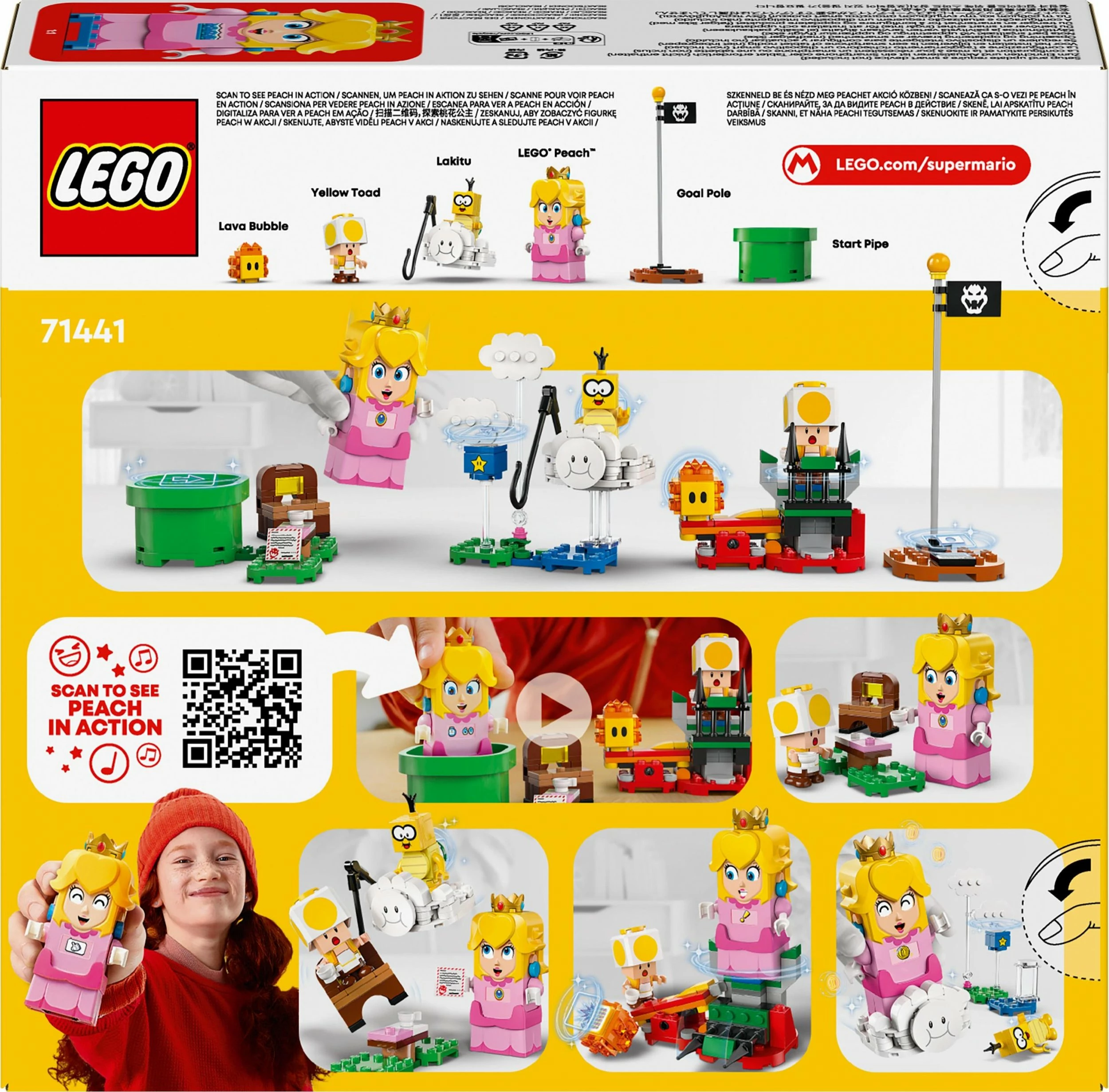 Set LEGO Super Mario, figurë interaktive LEGO Peach 71441, 208 copë
