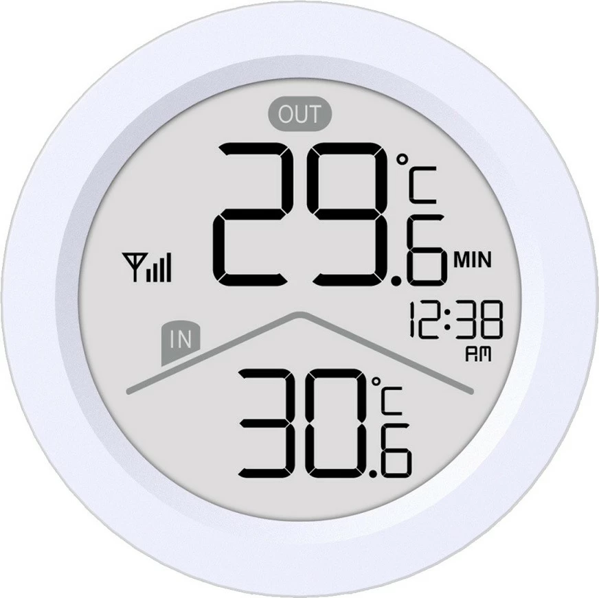 Stacion moti wireless GreenBlue GB162, temperaturë brenda/jashtë, orë, rreze 60 m, i bardhë, me sensor