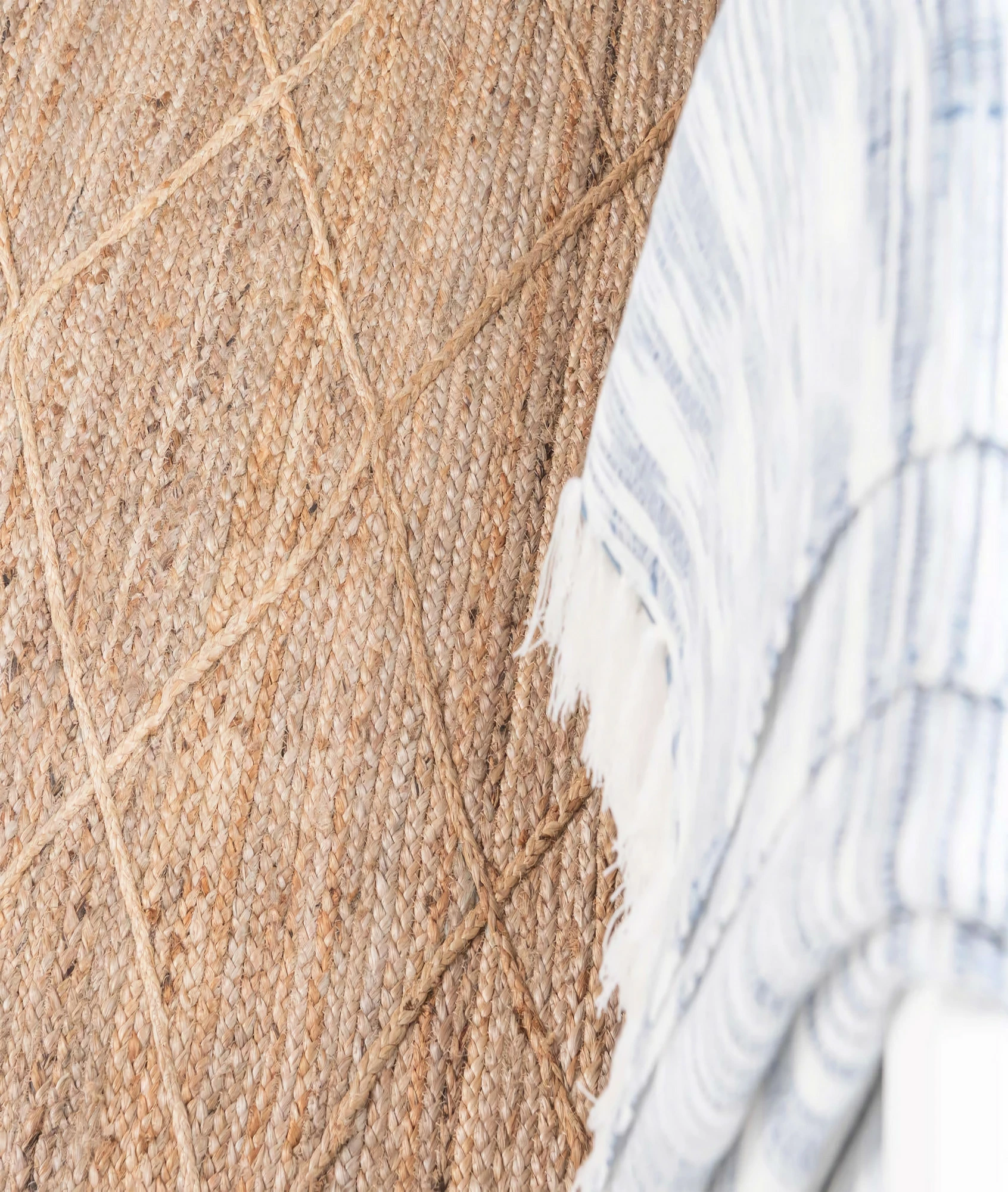 Qilim jute i thurur në dorë, ngjyrë natyrale, 200x290cm, Conceptum Hypnose 00019A