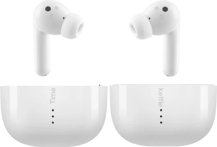 Kufje Timekettle M3 Offline, Bluetooth 5.2, ANC, përkthim offline, 43 gjuhë/96 aksente, IPX4, deri 25 orë, të bardha, set me kuti karikimi