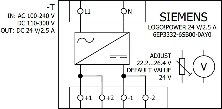 Furnizues rryme Siemens LOGO!POWER 6EP3332-6SB00-0AY0, 24V 2.5A 60W