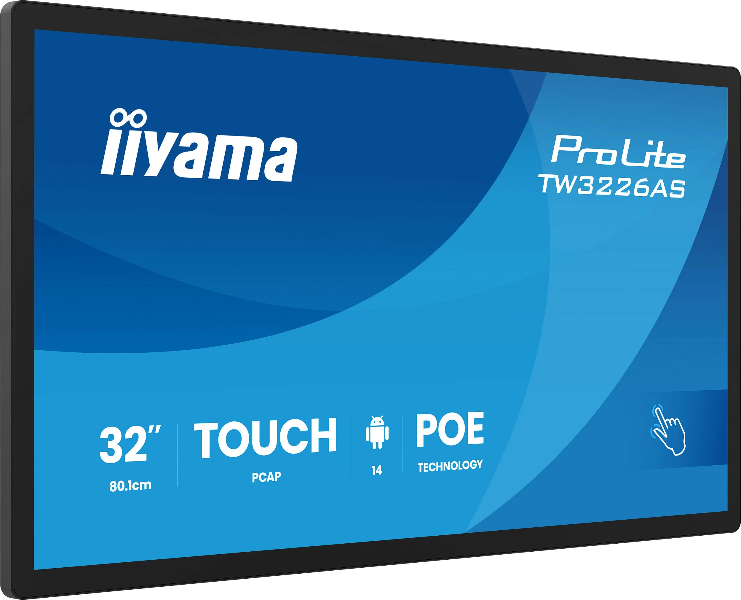 Monitor touchscreen iiyama ProLite TW3226AS-B3P, 31.5", Full HD, VA, 60Hz, PoE, i zi