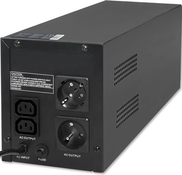 UPS Qoltec 53776, 1500VA, 900W, Midi Tower, Zi