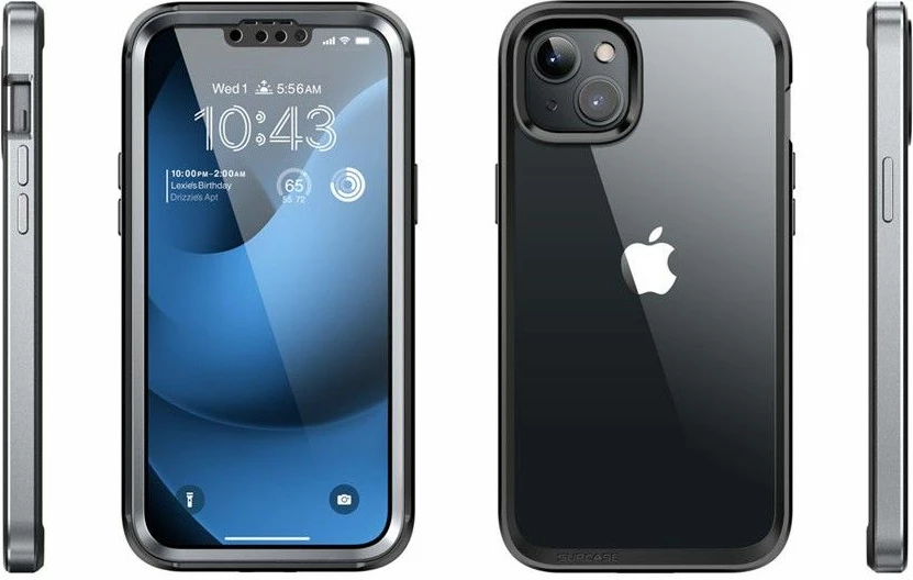 Mbështjellës Supcase EDGE XT për iPhone 14 Plus, me mbrojtës ekrani, MagSafe, MIL-STD, i zi, 1 copë