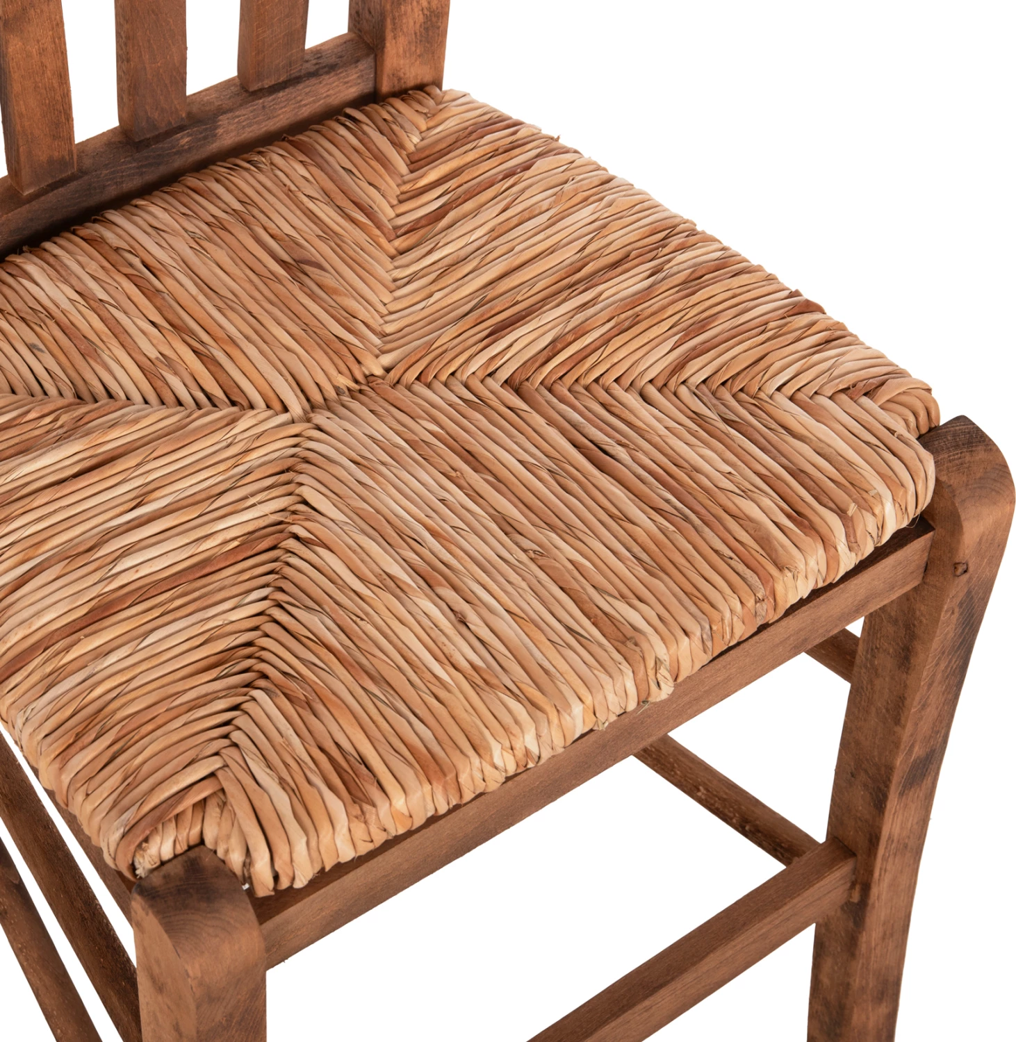 Karrige MONTE FH10383.01 dru ahu ngjyrë arre me ulëse prej kallami-detare 43x41x87H cm