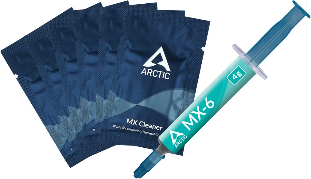 Pastë termike ARCTIC MX-6, 4g, me 6 peceta pastruese, gri