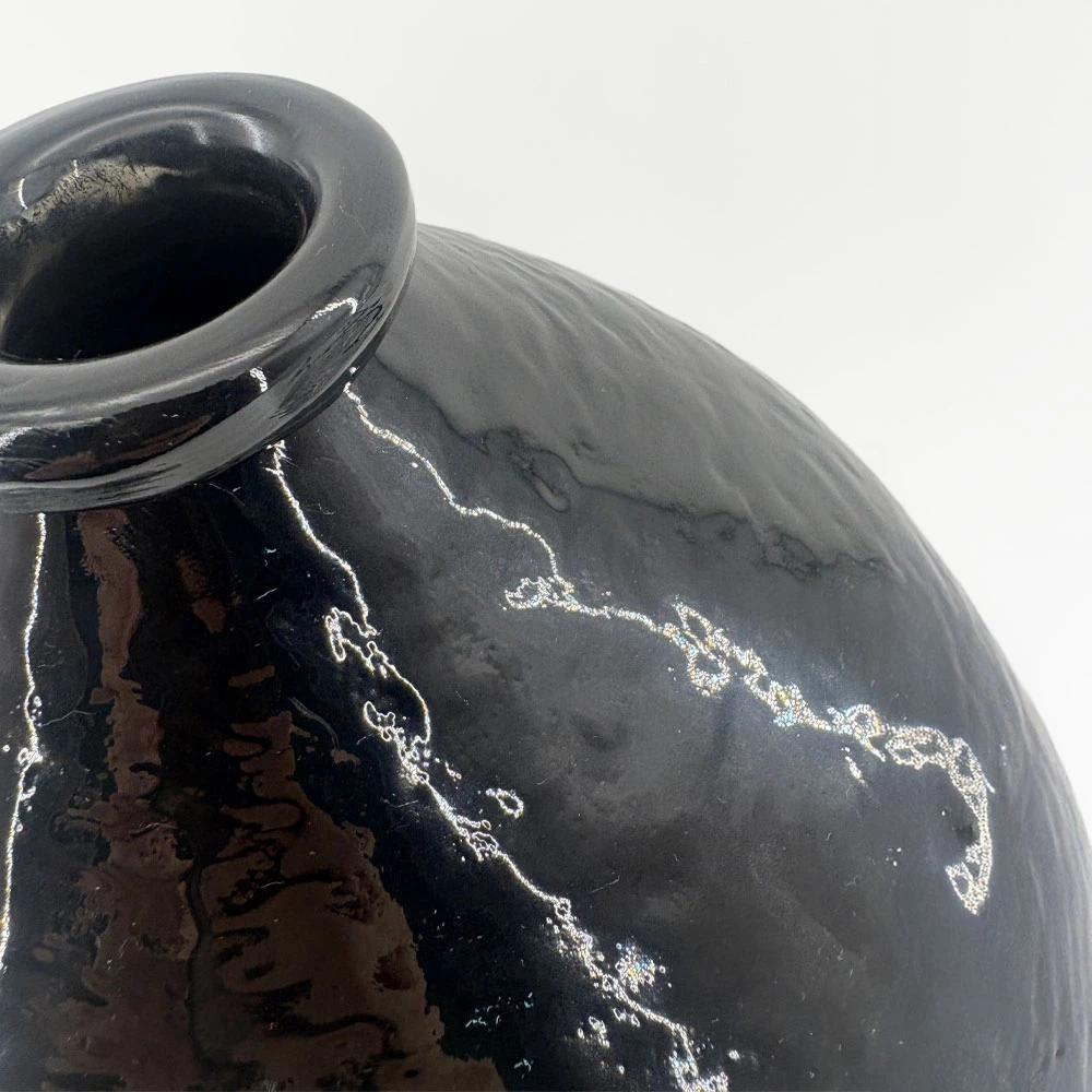 Vazo qelqi BOCAL, e zezë, 25x25x25cm