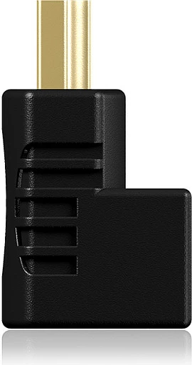 Adapter HDMI ICY BOX, HDMI A M në HDMI A F, 4K, kontakte të arta, i zi