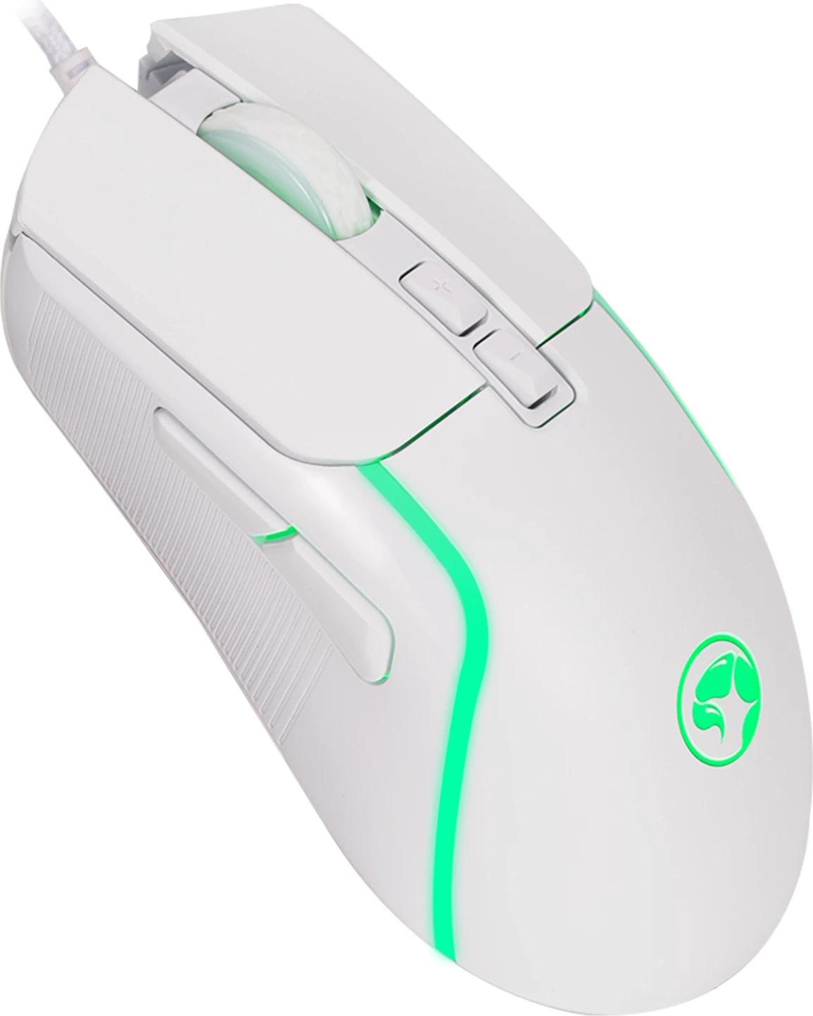 Maus gaming Marvo M292 WH CAPO 20 8000 DPI me kabllo, i bardhë