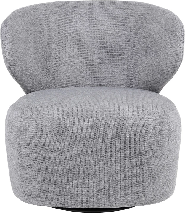 Karrige me krahë rrotulluese Marelia, material stof, ngjyrë gri, 73x76x76cm