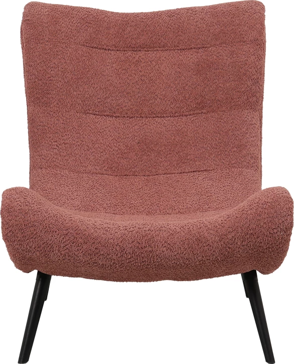 Karrige boucle me tabure, ngjyrë mollë e kalbur, 97x80x100cm