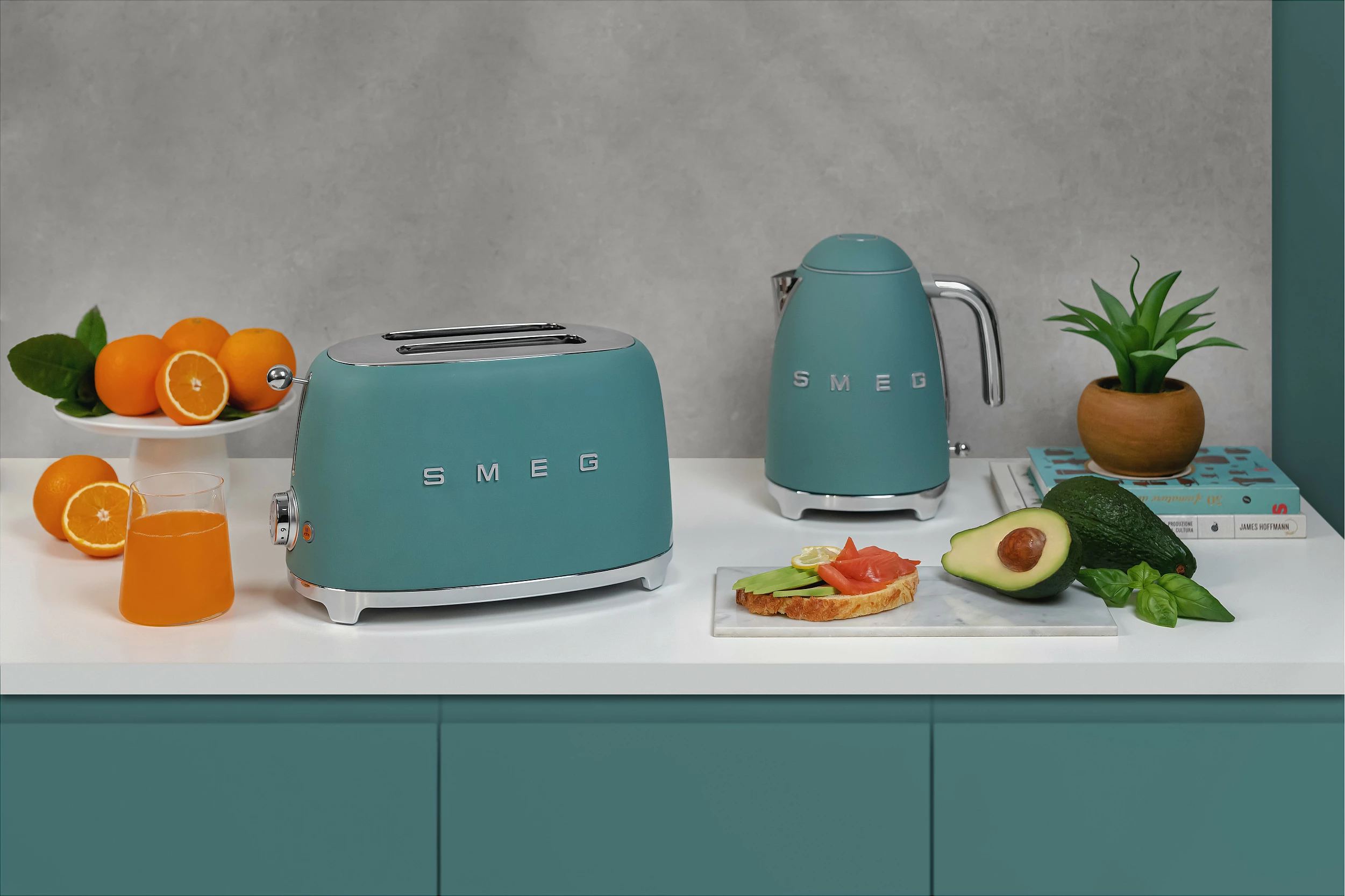 Toaster Smeg TSF01EGMEU 2 feta jeshile smerald mat