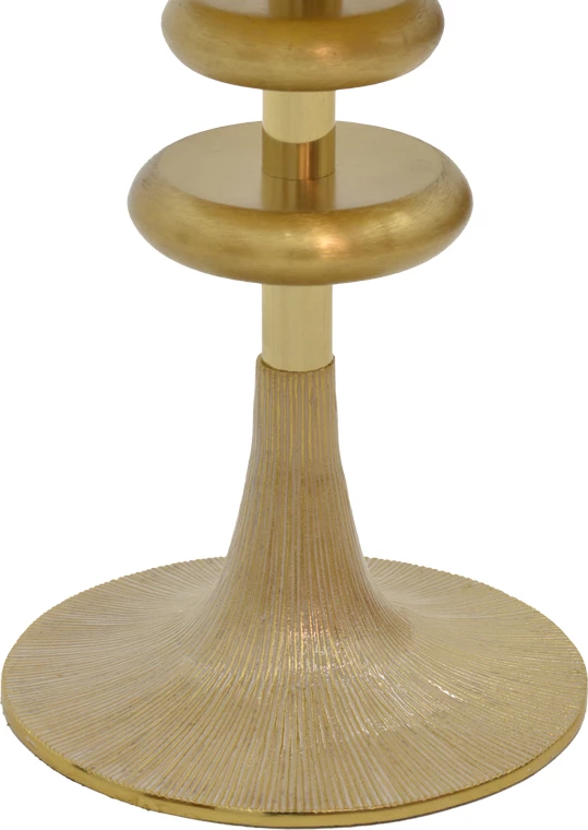 Tavolinë anësore Trego I Inart, metalik, ngjyrë ari-bardhë, D33x42cm