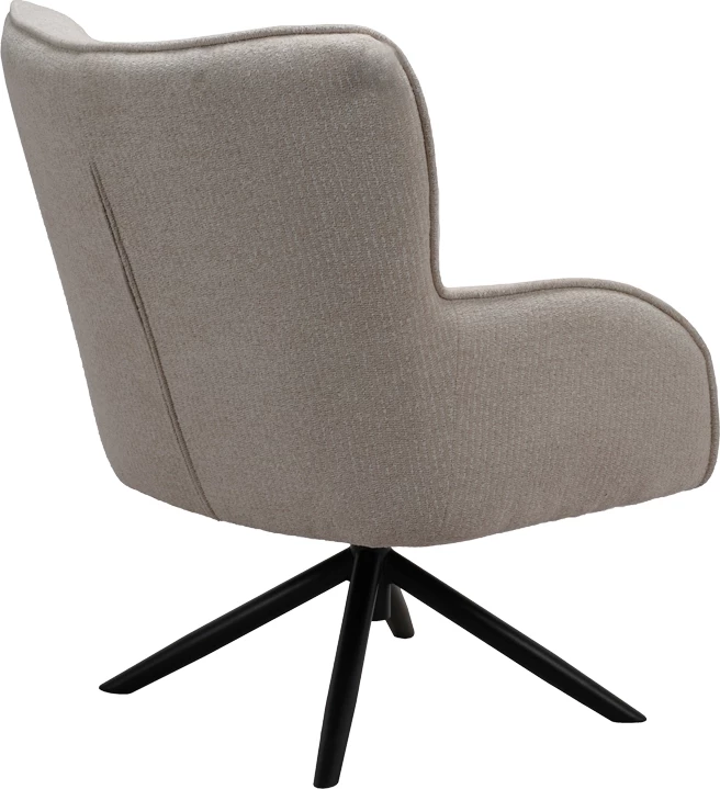 Karrige rrotulluese Fremilia, stof gri-bezhë, 75x80x94cm