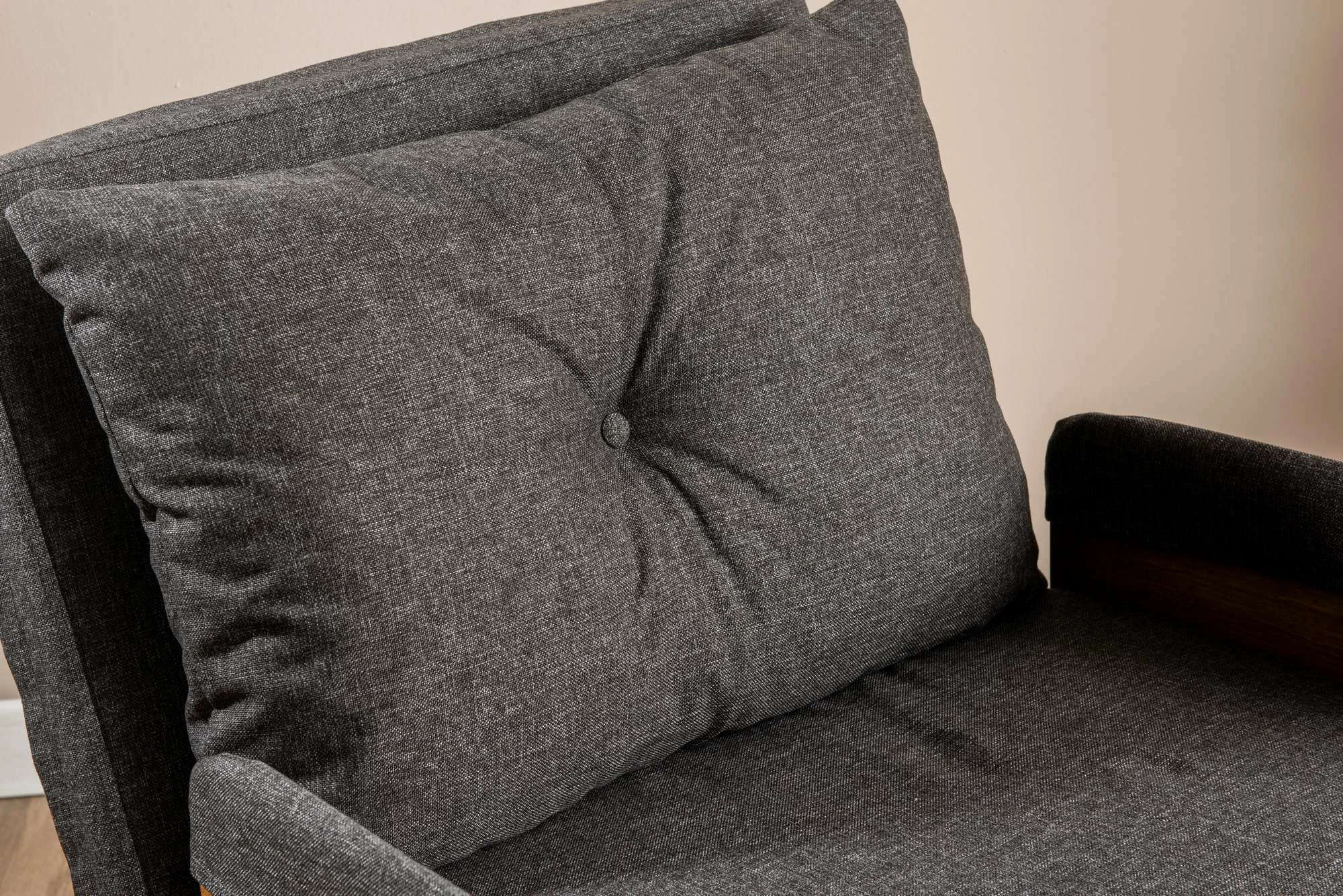 Krevat-karrige një vendësh Atelier del Sofa, Cosmo Single, gri e errët