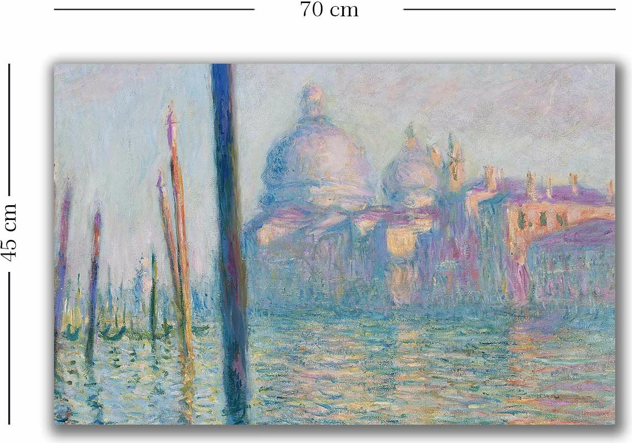 Pikturë dekorative në kanavacë, Le Grand Canal nga Monet, shumëngjyrëshe, 45x70cm