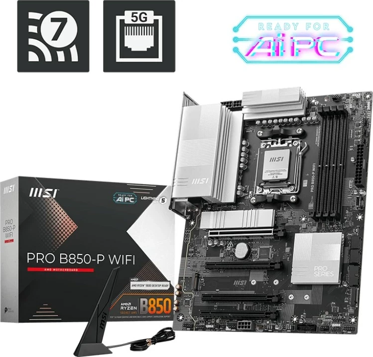 Pllakë amë MSI PRO B850-P WIFI, Socket AM5, ATX, E zezë