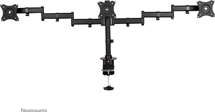 Mbajtëse për monitor Neomounts NM-D135D3BLACK, 3x 10-27", VESA 75x75/100x100, clamp/grommet, e zezë