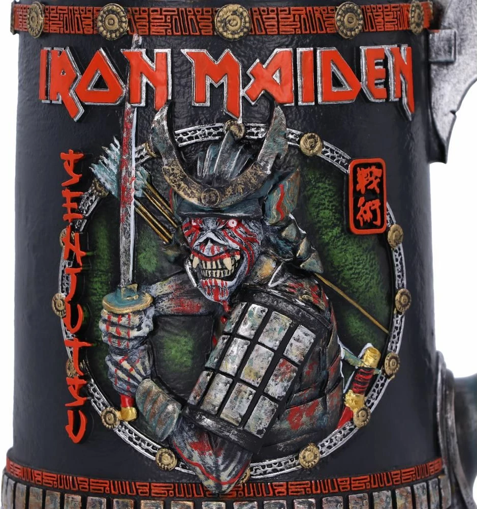 Krigël NEMESIS NOW Iron Maiden Senjutsu "Samurai Eddie", rezinë me insert inox të heqshëm
