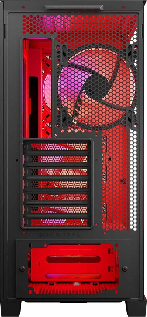 Kasë Modecom Volcano Expanse T Apex ARGB (AT-EXPANSE-TG-10-000000-0002), Midi Tower ATX/µATX/ITX, 4x140mm ARGB fan, USB-C, e zezë