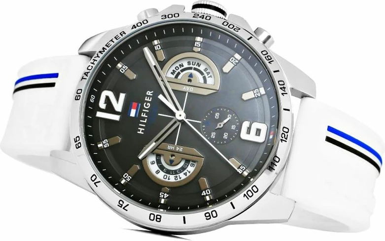 Orë dore për meshkuj Tommy Hilfiger, e bardhë