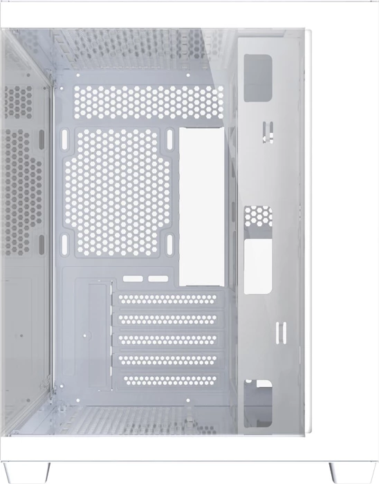 Kasë DarkFlash B275 Mini Tower për M-ATX/ITX, tempered glass, pa ventilatorë, e bardhë