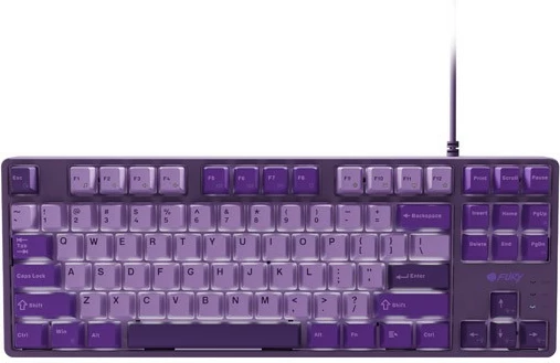Tastierë mekanike wireless Fury Kanabo K2 (NFU-2351), US QWERTY, hot-swap, PBT keycaps, ndriçim i bardhë, me 2 switch rezervë + nxjerrës keycap/switch, vjollcë