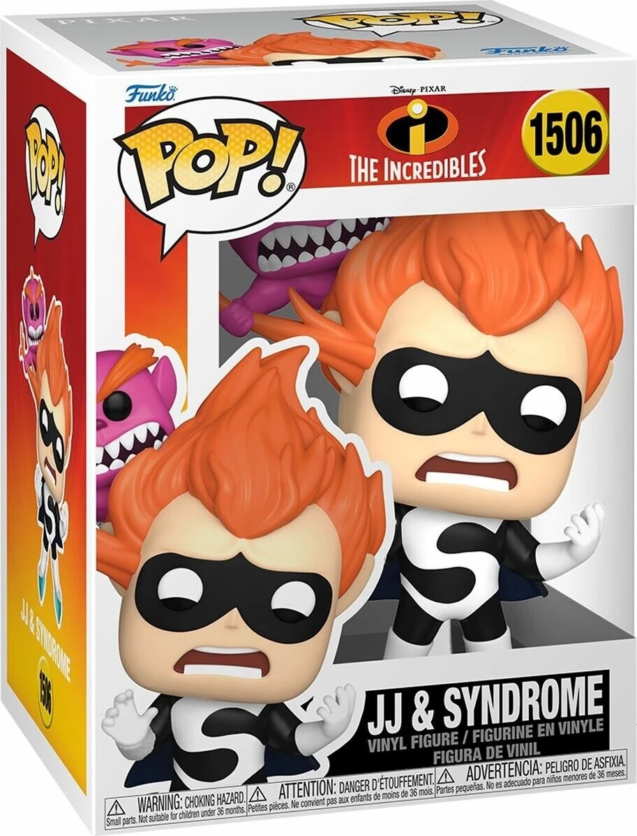 Set figurina vinyl Funko POP! Disney The Incredibles JJ & Syndrome, 2 copë