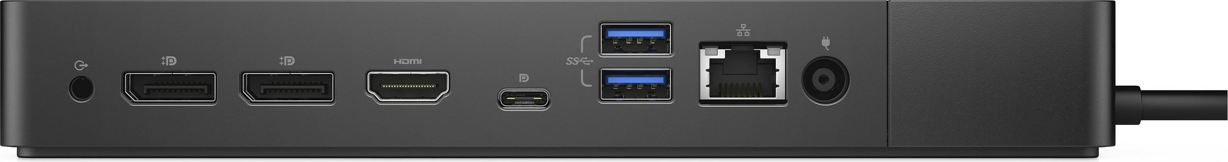 Docking station Dell WD19DC, Dual USB-C, 210W, HDMI 2.0b, 2x DisplayPort, LAN, e zezë