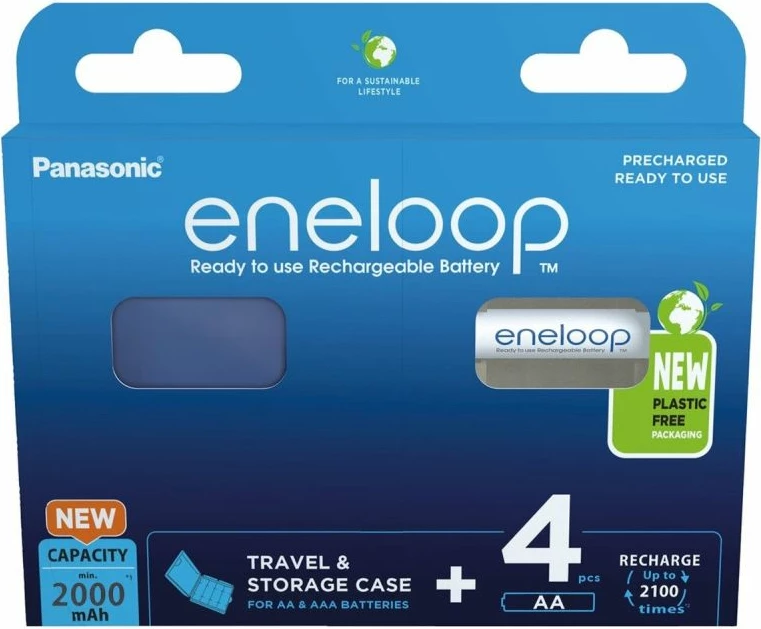 Bateria të rikarikueshme Panasonic Eneloop AA 2000mAh 4 copë me kuti