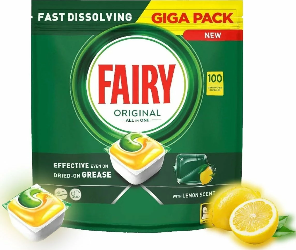 Kapsula për enëlarëse Fairy Original All in One Lemon 100 copë