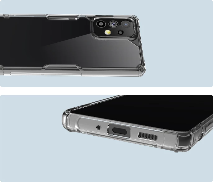 Mbështjellës Nillkin Nature Pro për Samsung Galaxy A73, transparent, i bardhë