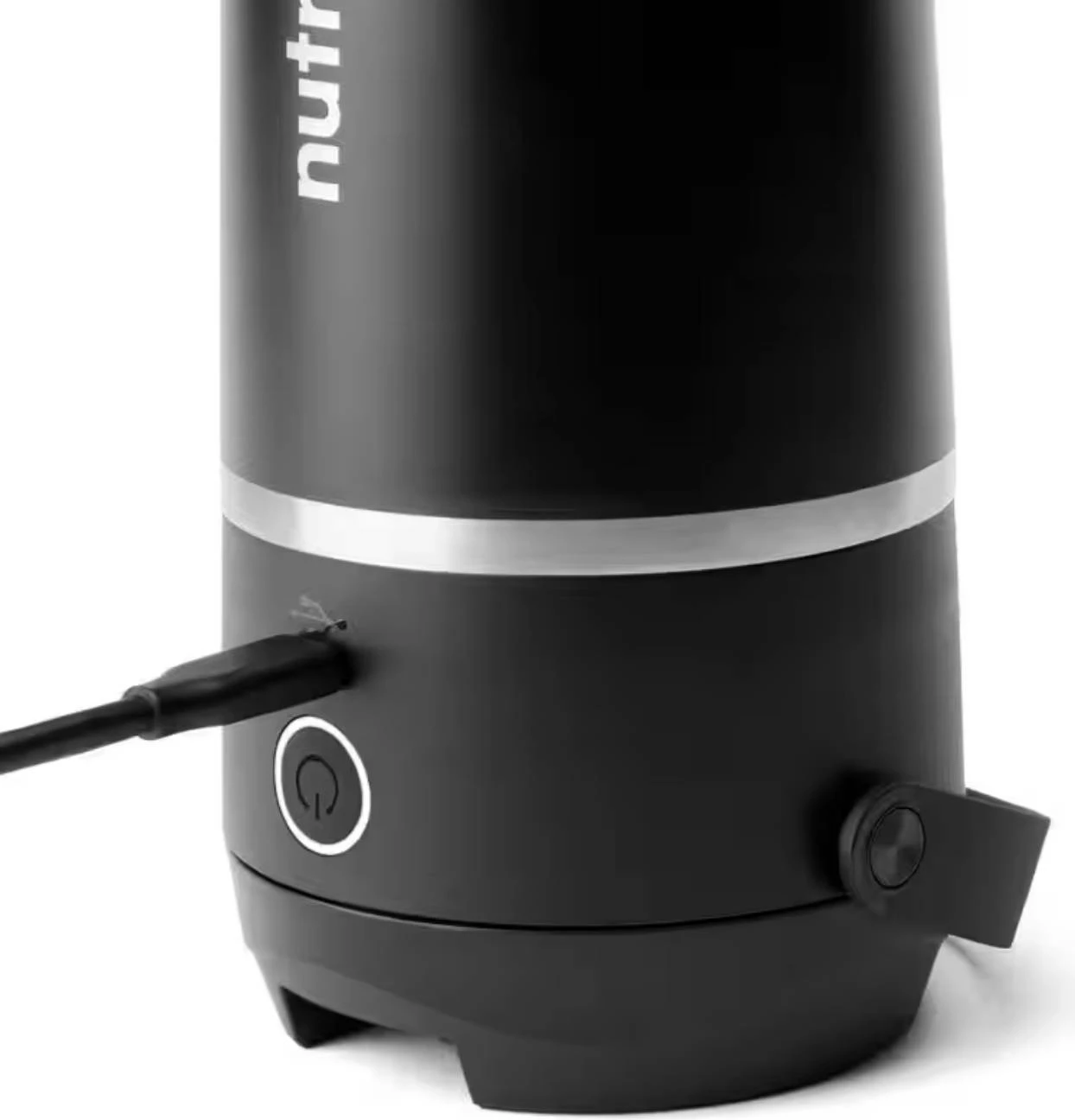 Blender portabel, NutriBullet NBP016B, bateri USB-C 11.1V, kupë inox 590 ml, 14+ cikle, e zezë