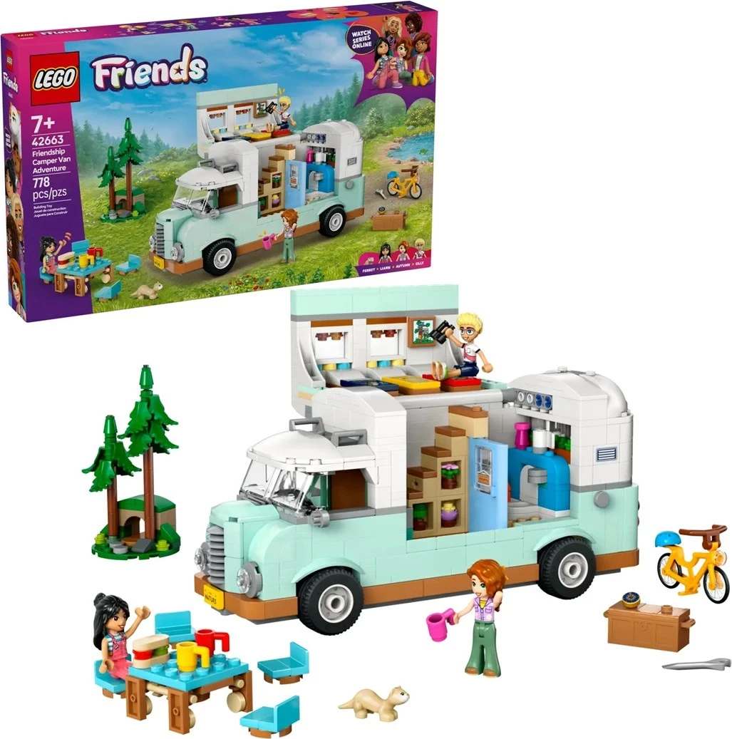 Set LEGO FRIENDS 42663, Kamper Aventurë, 3 minifigura