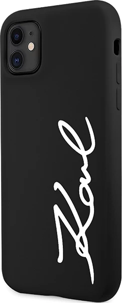 Mbështjellës Karl Lagerfeld KLHCN61SKSVGK për iPhone 11/XR 6.1", silikon, e zezë
