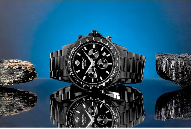 Orë dore meshkuj Giewont GW3520-B1, e zezë