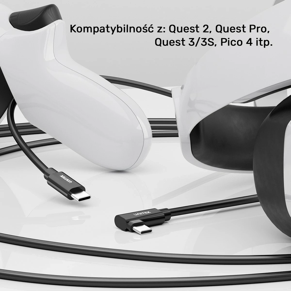 Kabllo USB-C në USB-C Unitek VR Link Pro, 5Gbps, 60W, e zezë