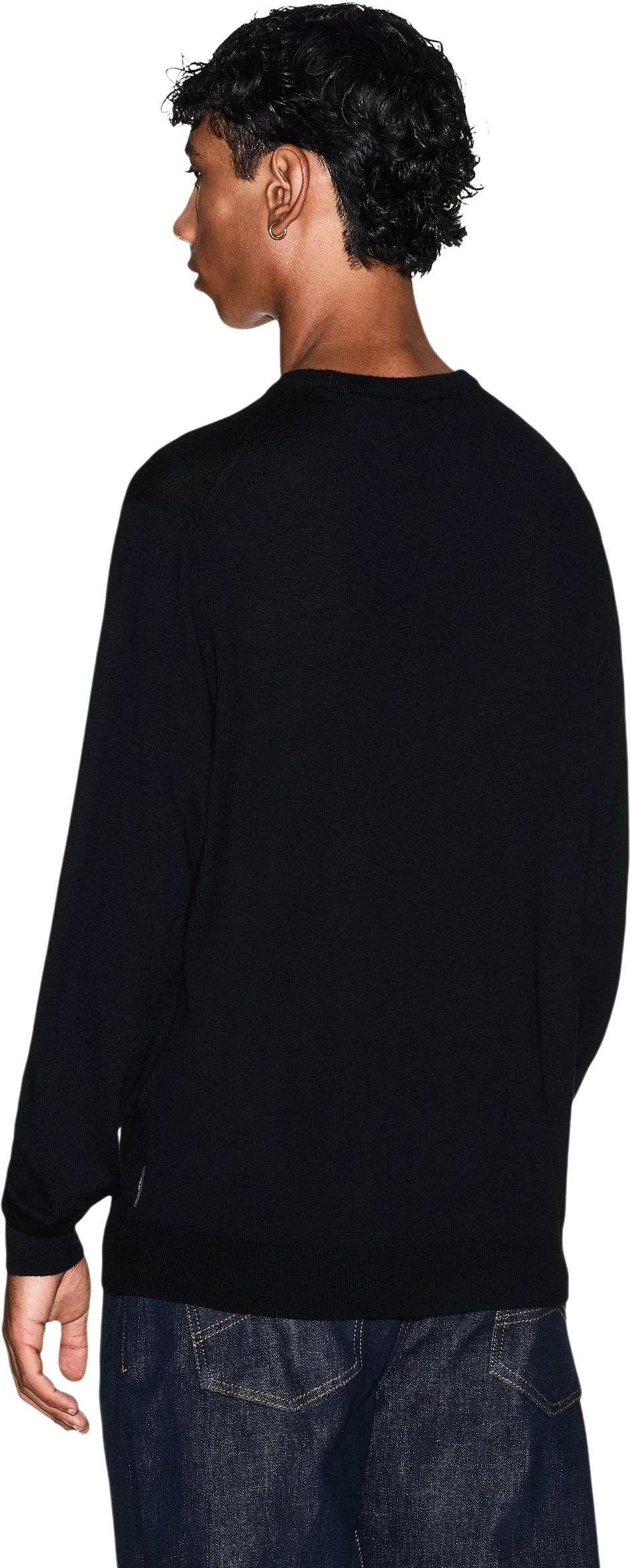 Xhemper për meshkuj Armani Exchange 8NZM3A ZM8AZ, i zi [Madhësia: L]