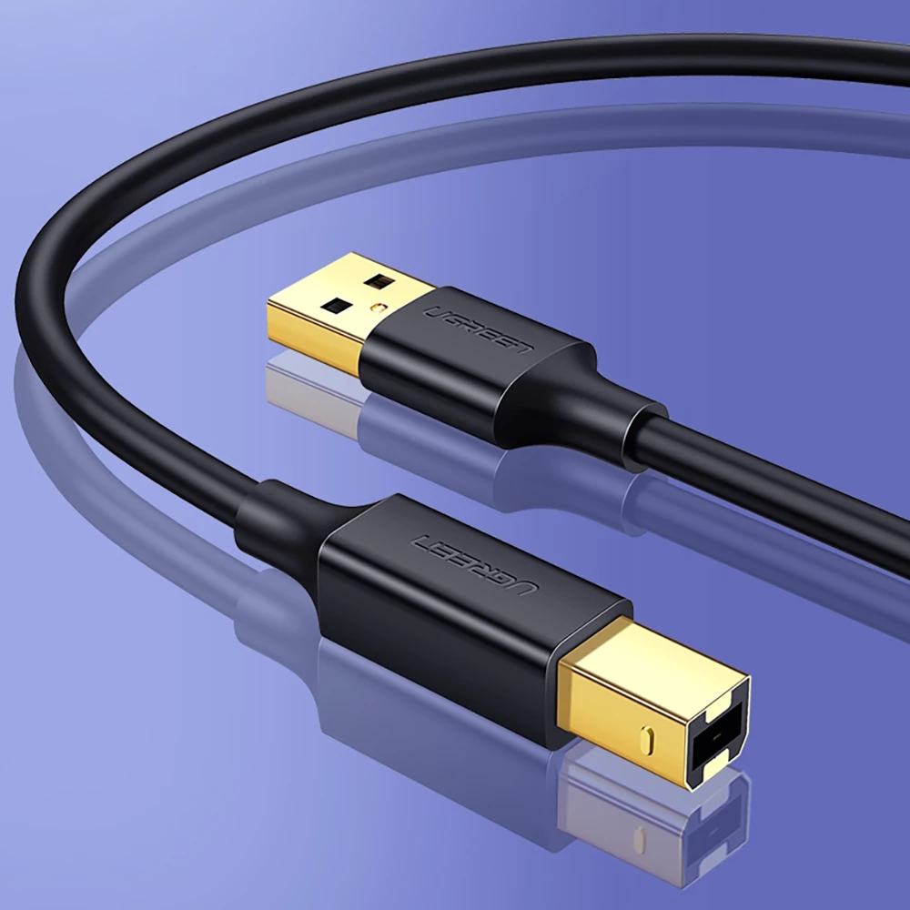 Kabllo printeri Ugreen USB-B në USB-A, 1m, e zezë