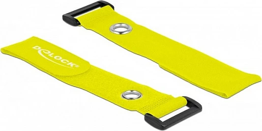 Shirit Velcro për kabllo DeLOCK 280 x 38 mm, 3 copë, e verdhë