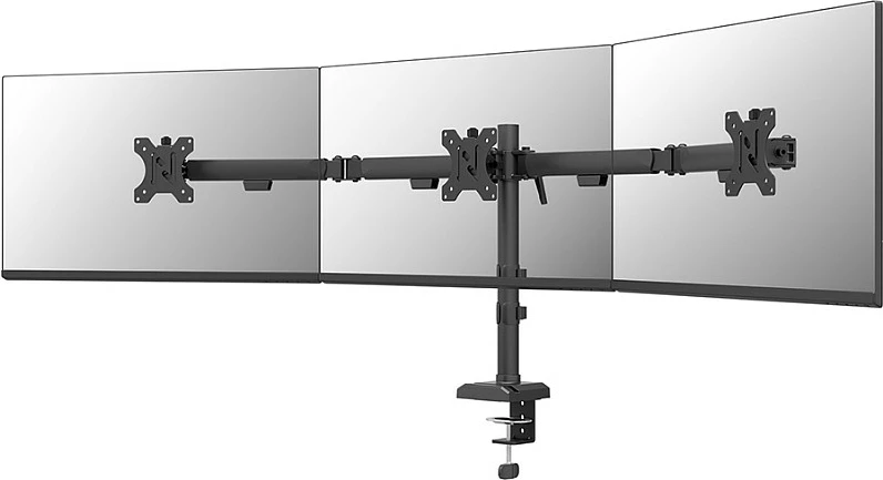 Krah monitorësh Neomounts NERO DS60-600BL3, për 3 monitorë 10-27", VESA 75x75/100x100, e zezë