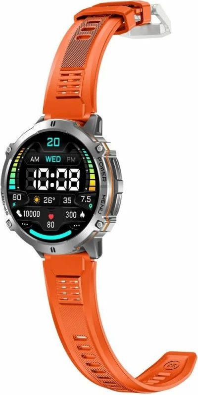 Smartwatch Gravity GT42-4 për meshkuj, rrip grafit + byzylyk