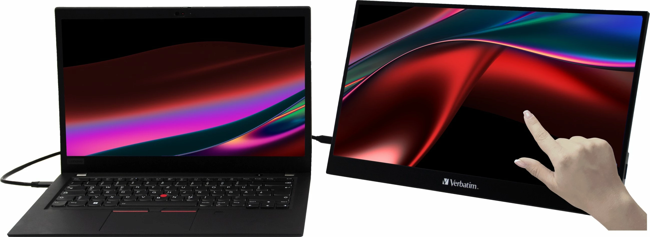 Monitor portativ touchscreen Verbatim 15.6 inch 4K Ultra HD, USB-C, HDMI, i zi