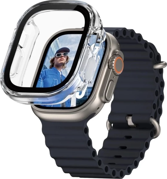 Mbrojtës xhami PanzerGlass Snappie Full Body për Apple Watch Ultra 2, Transparent