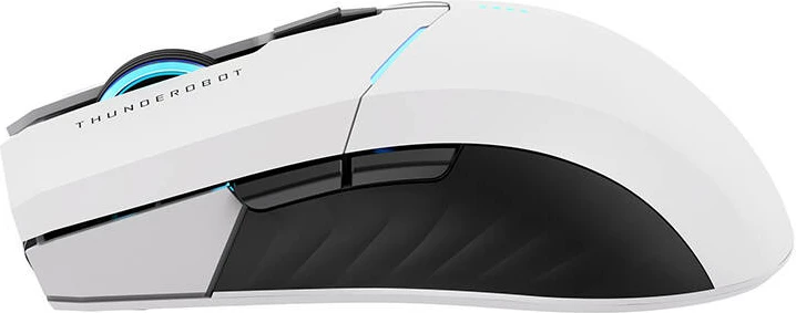 Maus wireless Thunderobot ML702, 8000 DPI, 6 butona, RGB, i bardhë