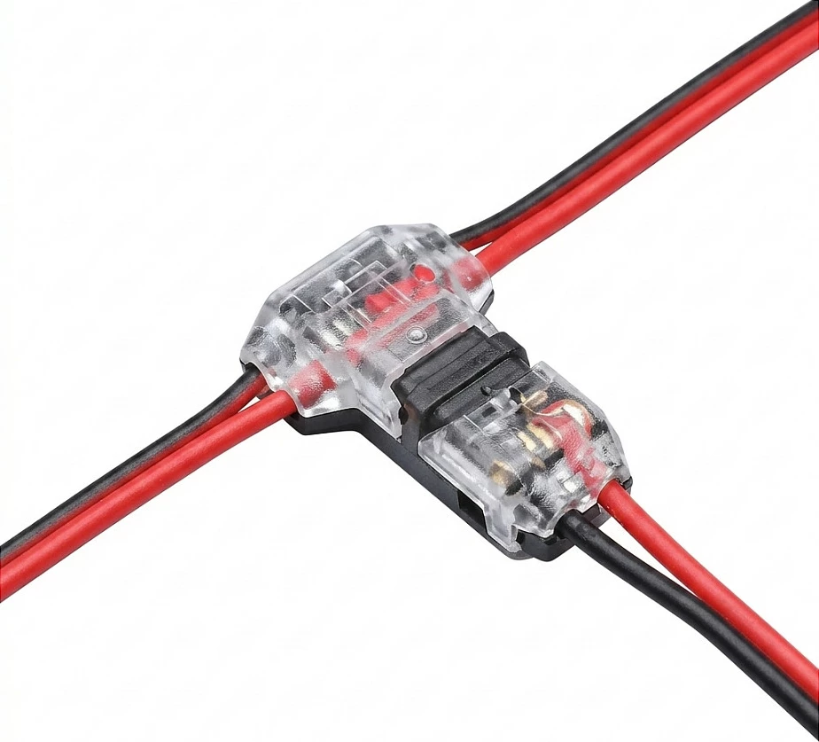 Konektor T për shirit LED Synergy21 Easy Connect, 2 linja, transparent