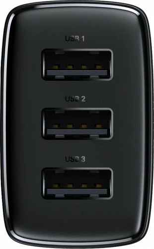 Karikues Baseus 3x USB-A 3.4A 17W, i zi