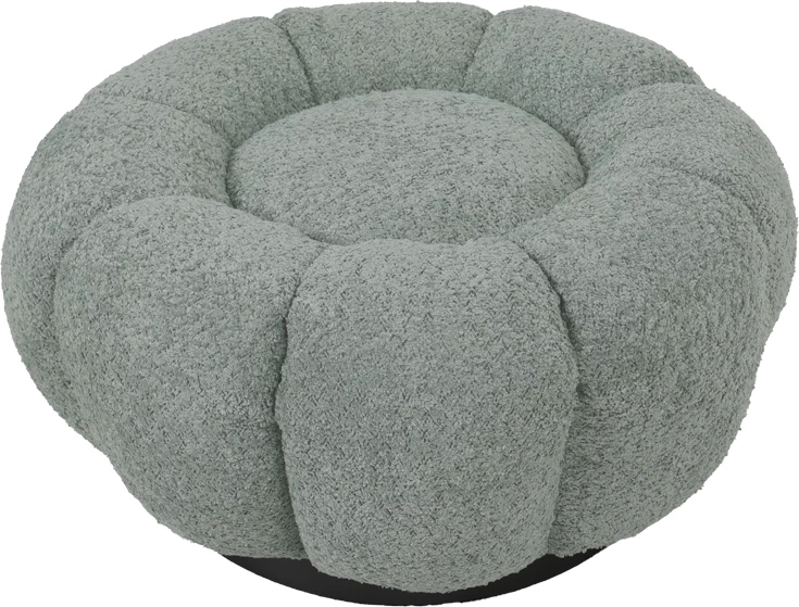 Karrige për bar boucle, ngjyrë e gjelbër e çelët, D60x31cm